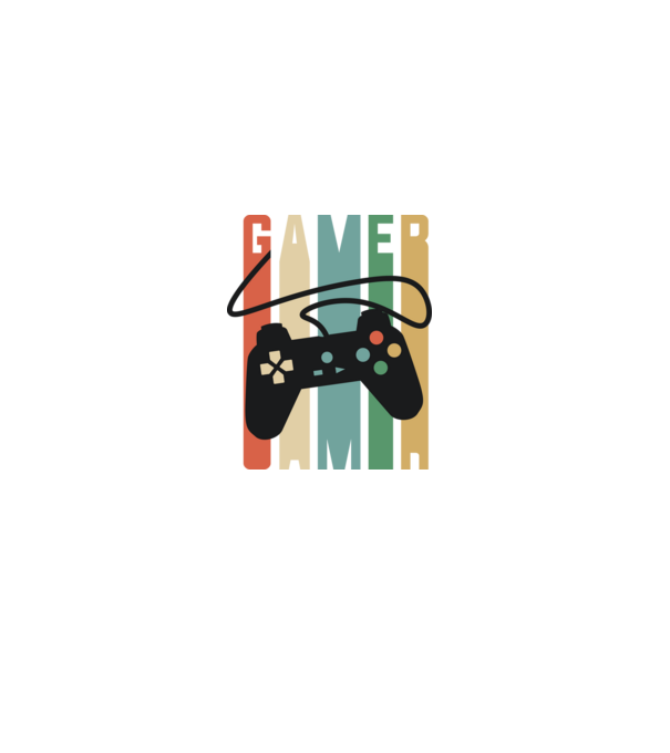 Gamer Controller model negru pe tricou