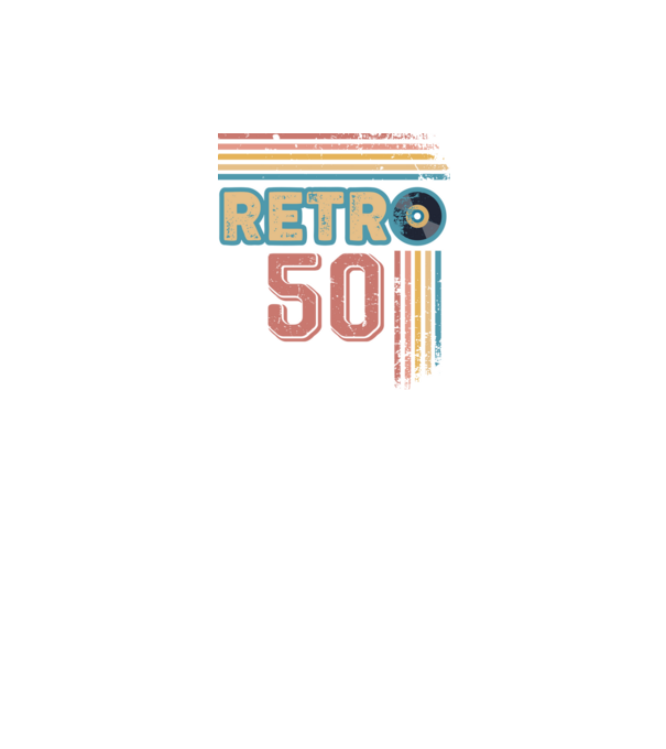 Retro 50 Birthday model alb pe tricou
