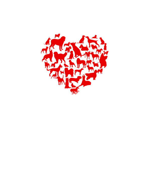 Doggy heart model alb pe tricou