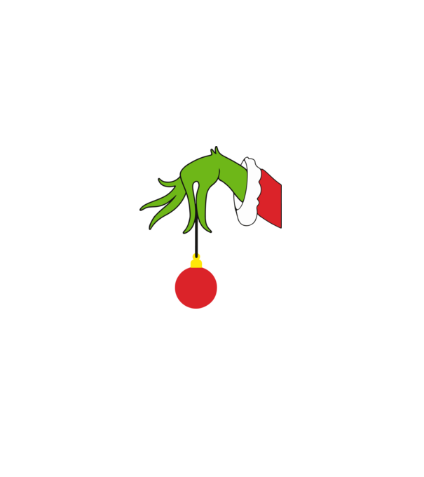 Grinch hand model albastru deschis pe tricou
