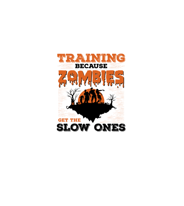 Zombies get the slow ones model alb/roșu pe tricou