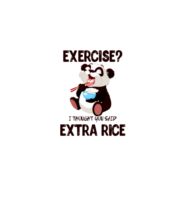 Exercise panda model alb pe tricou