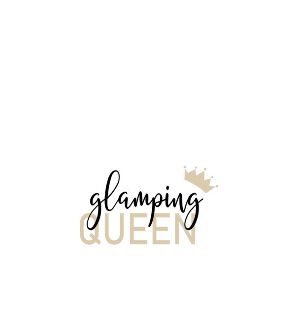 Glamping queen model alb pe tricou