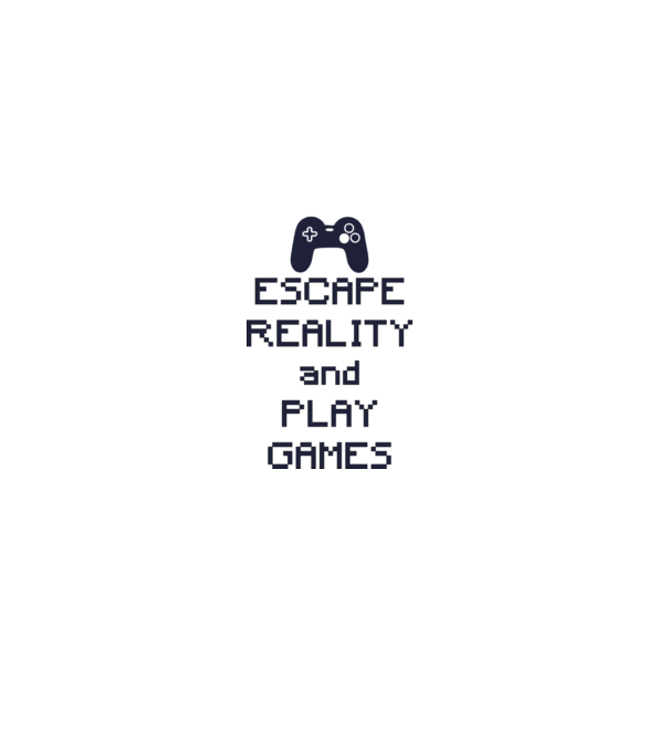 Escape reality model alb pe tricou
