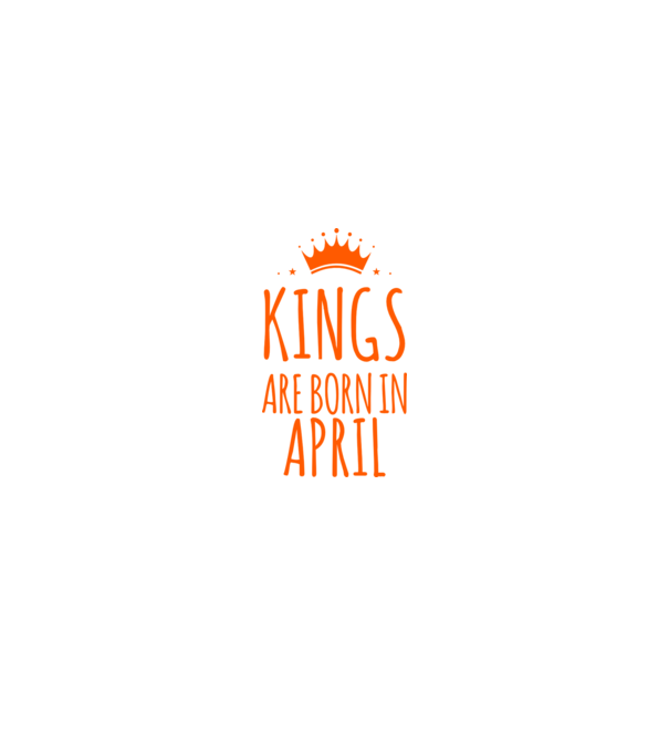 Kings are born in - April model verde pe tricou