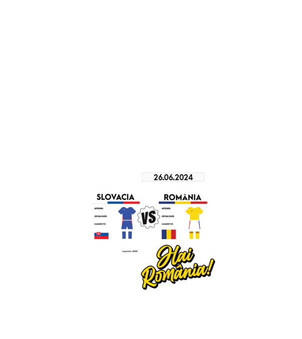 SLO-ROU euro 2024 calendar model negru pe tricou