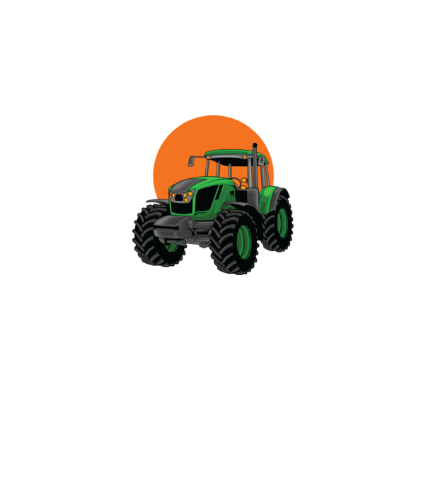TRACTOR model alb pe tricou