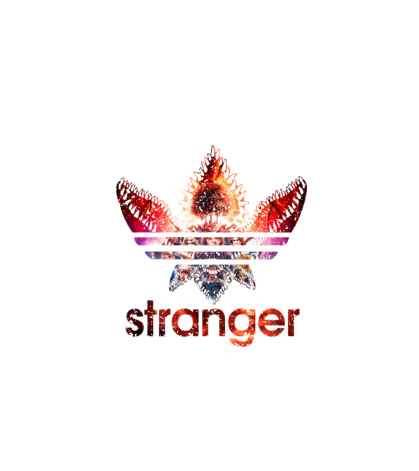 stranger logo poster model negru pe tricou
