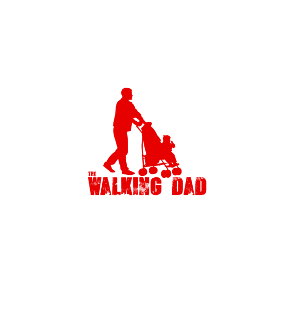 Walking dad model negru pe tricou