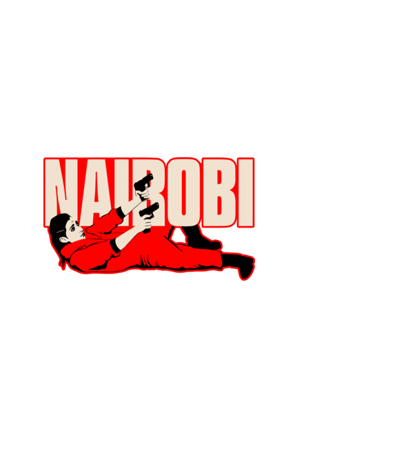 nairobi la casa de papel model negru pe tricou