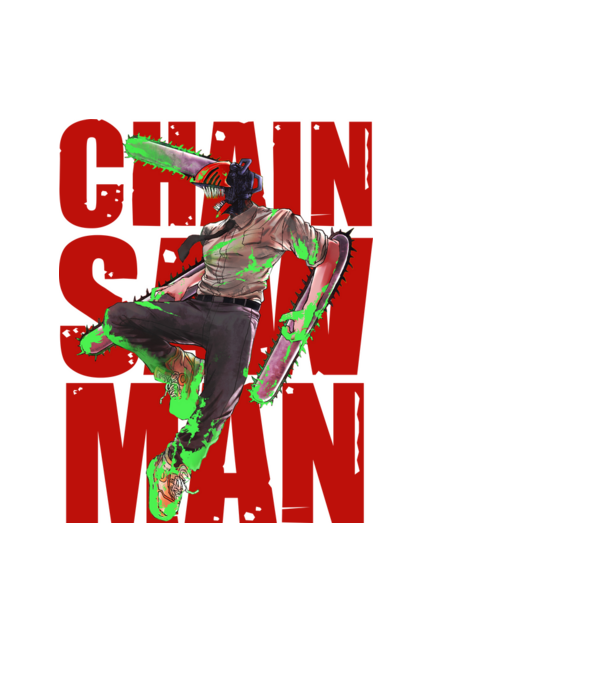 Denji chainsaw man concept model negru pe tricou