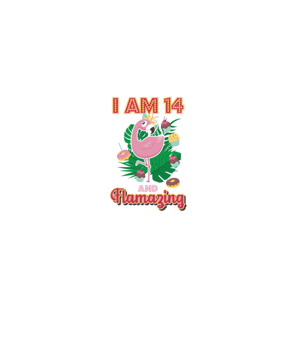 FLAMAZING Birthday 14 Years old model alb pe tricou