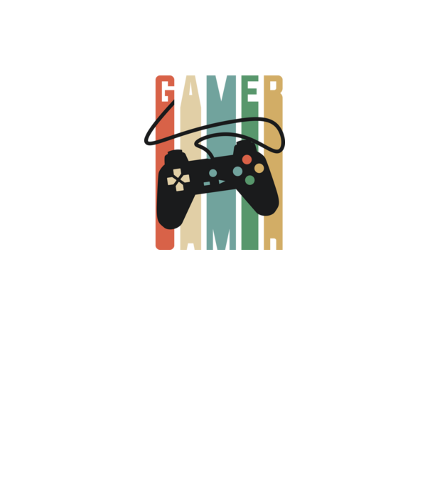 Gamer Controller model negru pe tricou
