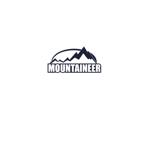 mountaineer model alb pe tricou