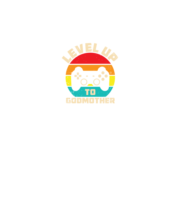 Level Up Godmother model negru pe tricou