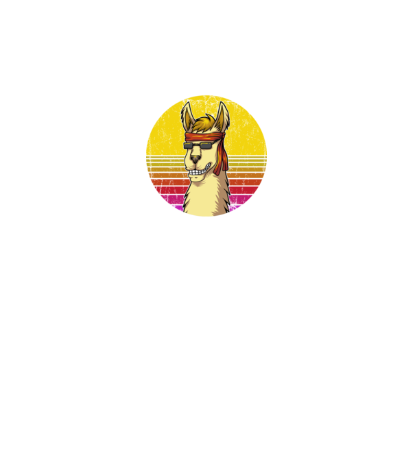 No Prob LLama - Láma model negru pe tricou