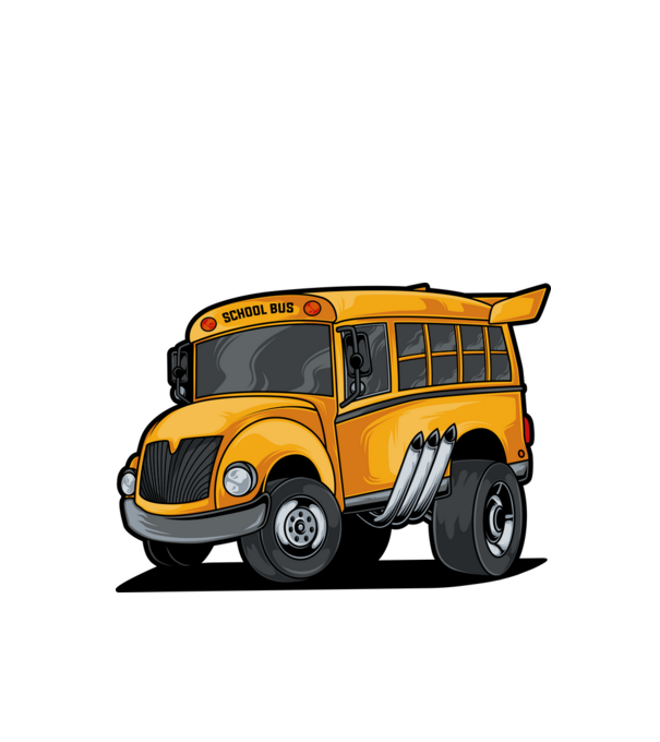 Autobuze model alb pe tricou
