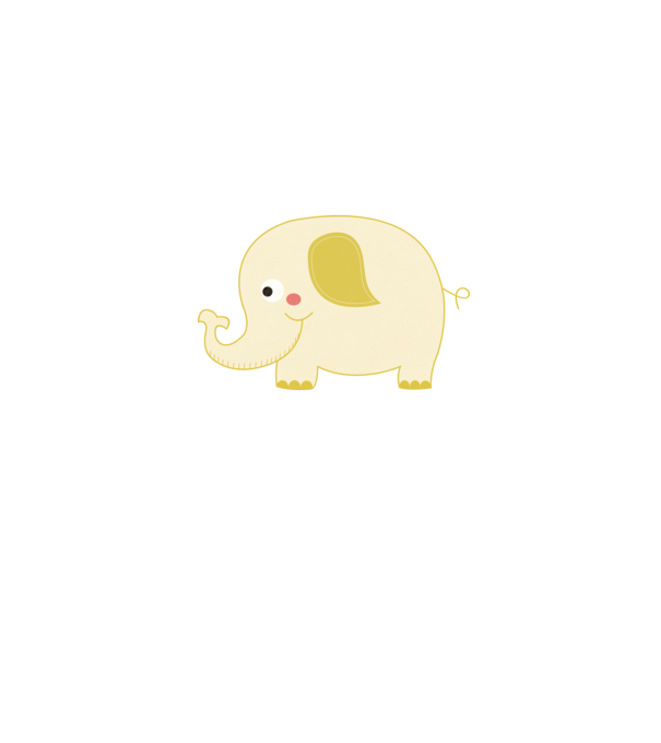 Cute elephant model gri pe tricou