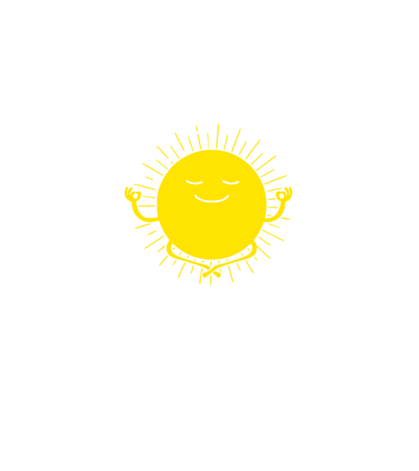 Soare meditând model negru pe tricou