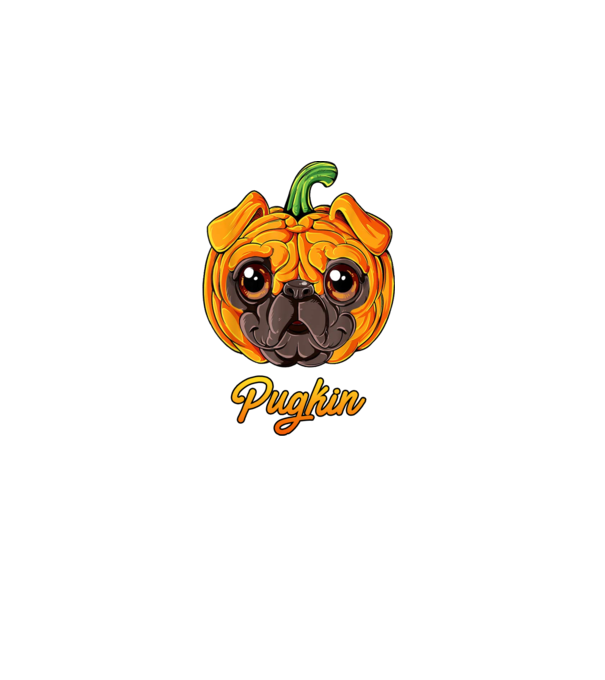 Pugkin model negru pe tricou