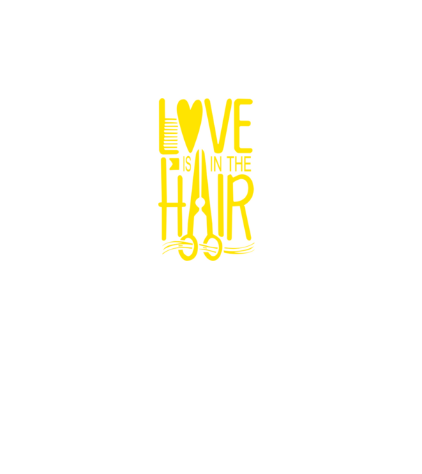 Love is in the hair model negru pe tricou