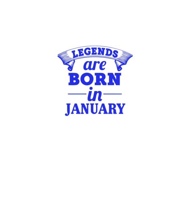 Legends are born in January model alb pe tricou