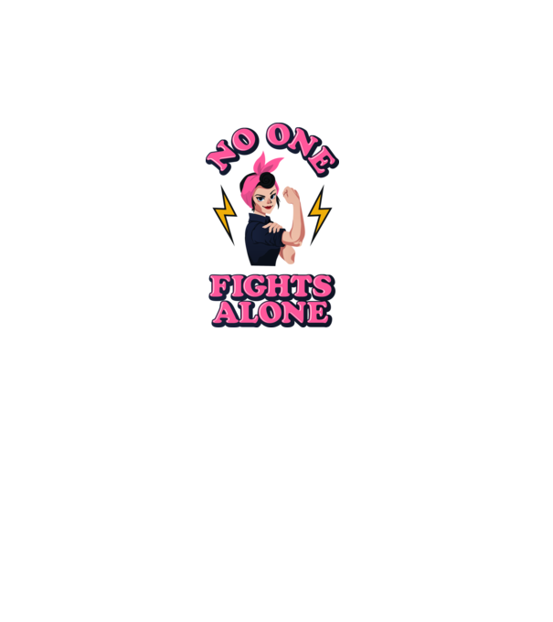 No one fights alone pinup model alb pe tricou