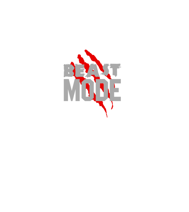 Beast mode model albastru închis pe tricou