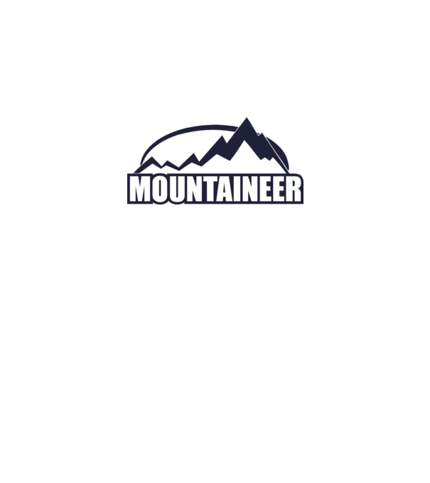 mountaineer model alb pe tricou