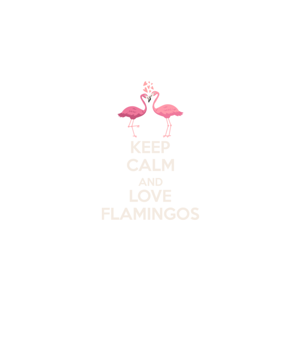 KEEP CALM and love flamingos light model negru pe tricou
