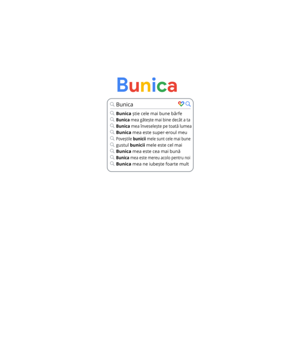 căutare Google Bunica model negru pe tricou