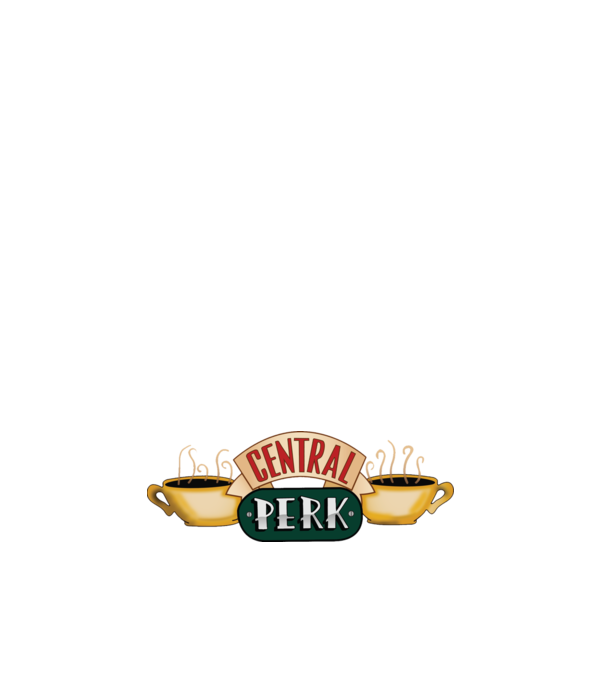 Central perk model negru pe tricou