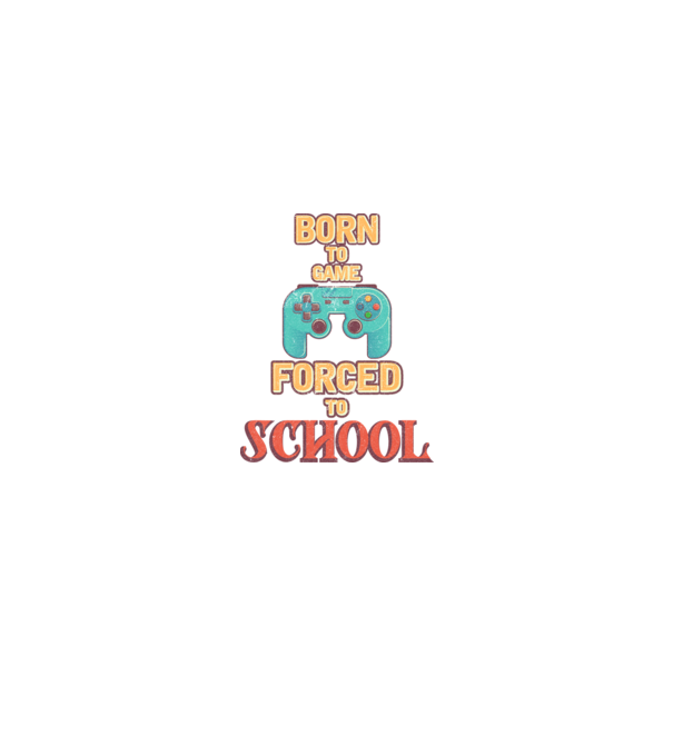 Born to game model alb pe tricou