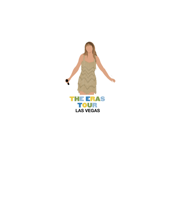 Taylor Swift The Eras Tour Las Vegas model alb pe tricou