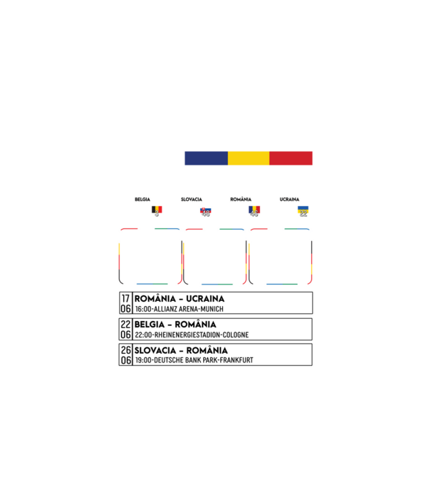 Fotbal Calendar Euro 2024 model alb pe tricou