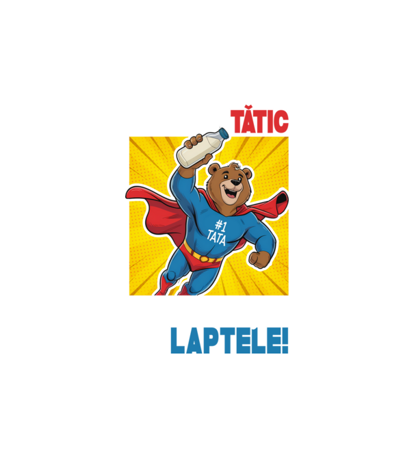 Doar un Tătic Care sosește cu laptele model alb pe tricou