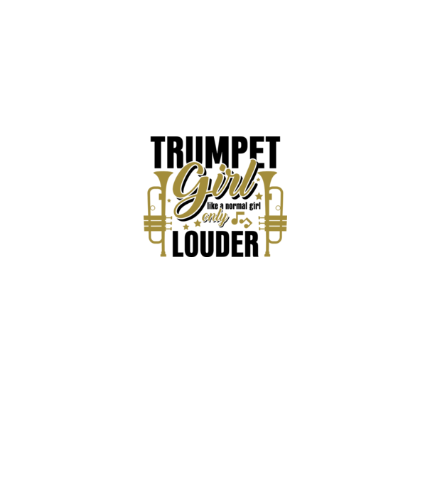 Trumpet girl model alb pe tricou