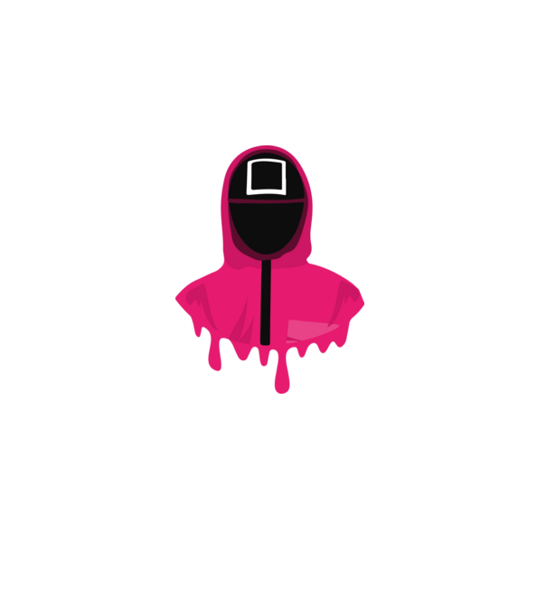 squid game square model negru pe tricou
