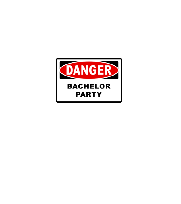 Bachelor DANGER model alb pe tricou