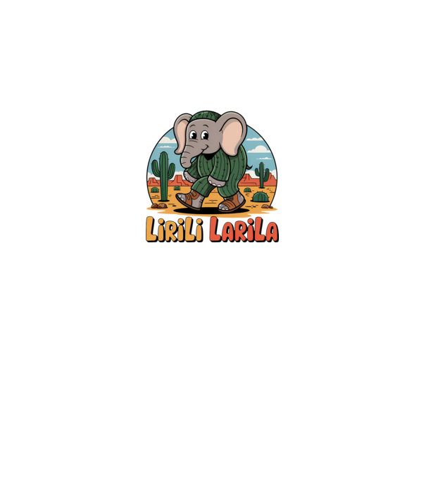 Lirili Larila model negru pe tricou