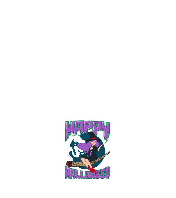 Happy Halloweed model negru pe tricou