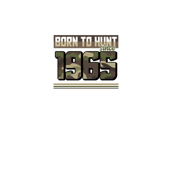 Born to hunt since 1965 model negru pe tricou