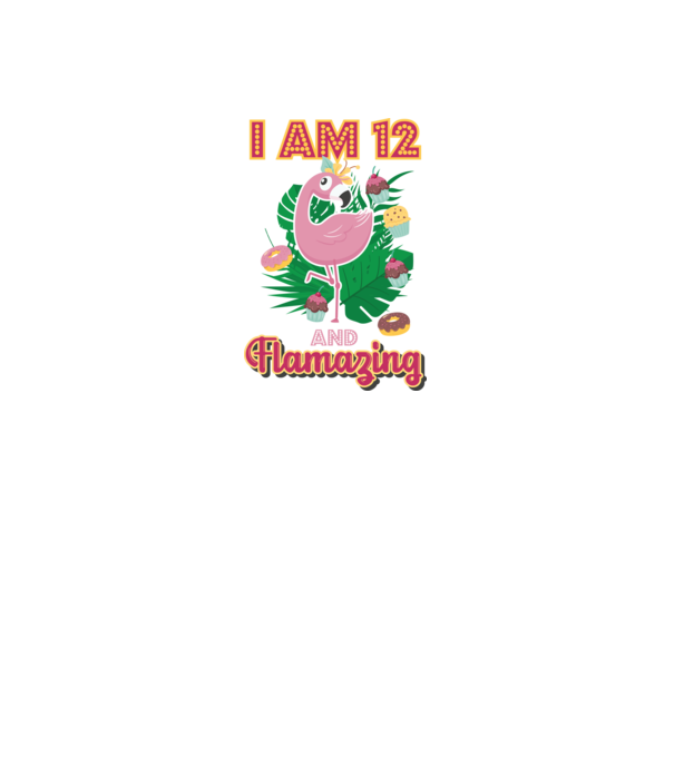 FLAMAZING Birthday 12 Years old model alb pe tricou