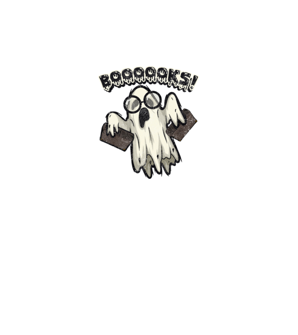 Spooky booookworm model gri pe tricou
