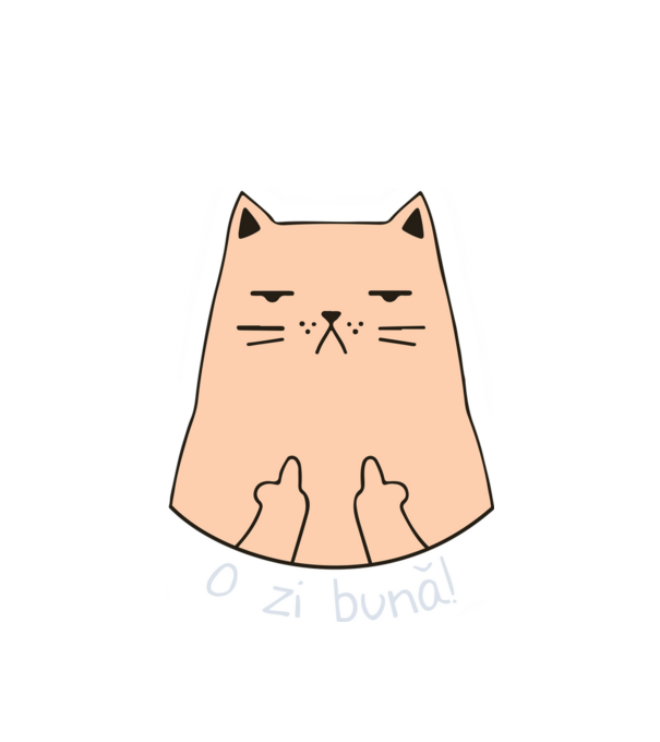 O zi bună model alb pe tricou