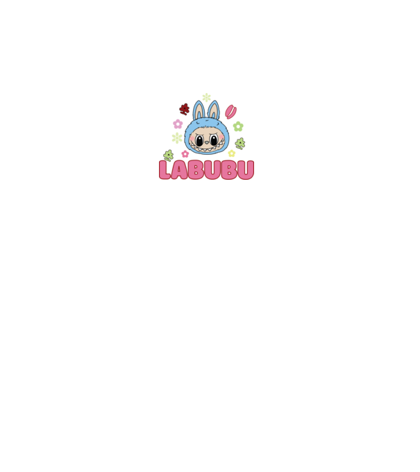 Labubu model negru pe tricou