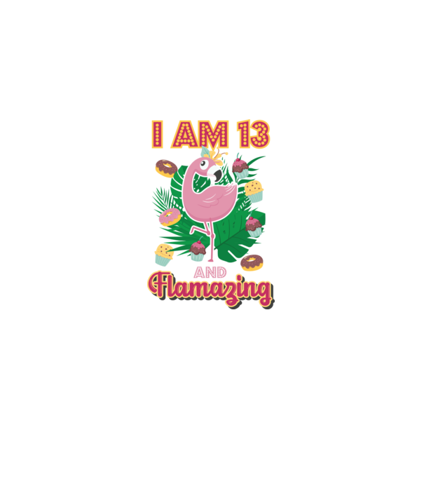 FLAMAZING Birthday 13 Years old model alb pe tricou