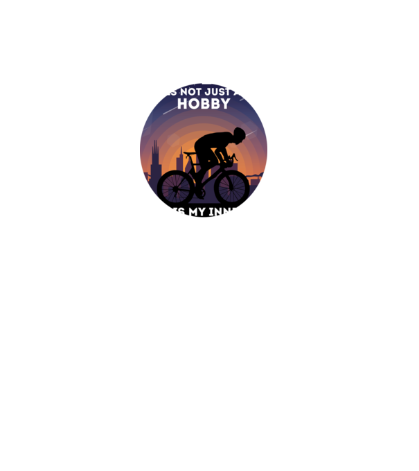 cycling is not just a hobby model negru pe tricou