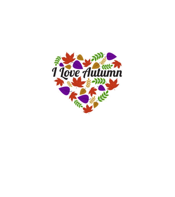 I love autumn model alb pe tricou