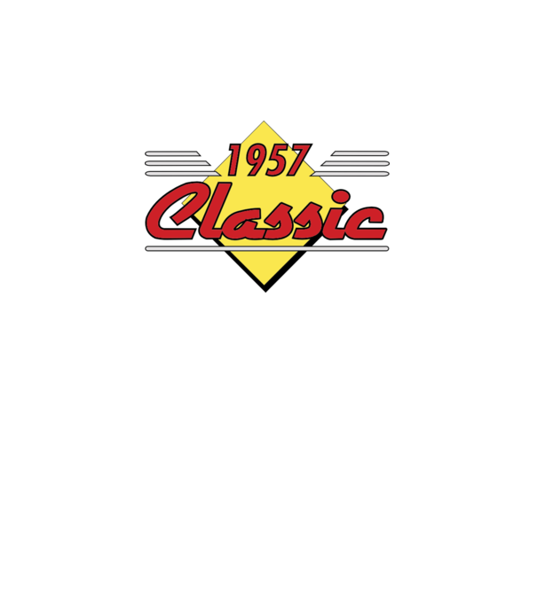 Classic - 1957 model gri închis pe tricou